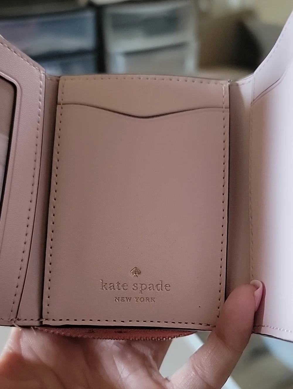 kate spade Picnic In The Park Small Trifold Wallet With Strawberries
